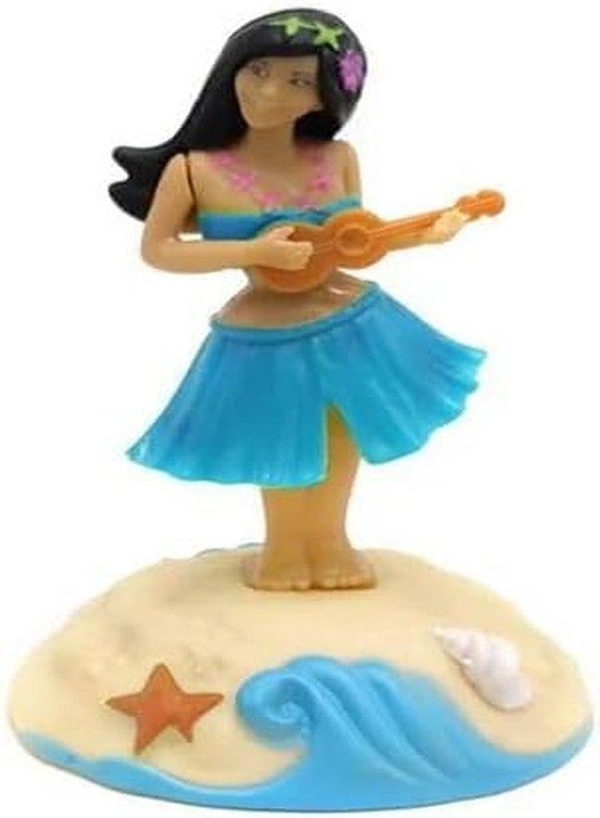Cauaoa Blue Solar Dancing Hula Girl, Solar Powered Dancing Figures Decoration, Car Dashboard, Shaking Head Figure Interior Decoration Desktop Ornaments,Solar Power Kits - Image 1